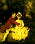 Sir Joshua Reynolds master parker and his sister, theresa oil painting reproduction